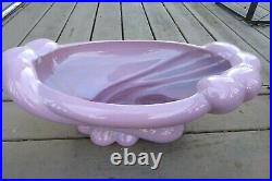 Jaru California Pottery Rare 1981 Pink Abstract Centerpiece Bowl Planter Signed