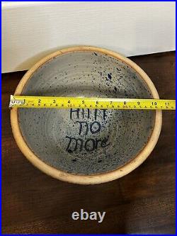 Jerry Brown Vintage'92 Signed Very LARGE Blue Spatter Glazed Popcorn Bowl