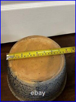 Jerry Brown Vintage'92 Signed Very LARGE Blue Spatter Glazed Popcorn Bowl