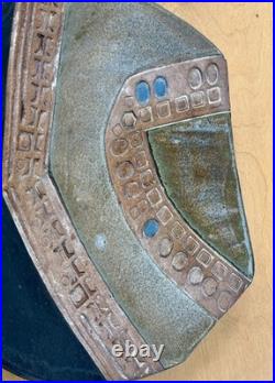 Joel Edwards California Studio Art Pottery Vessel Sculpture Bowl Tray Vtg Mcm