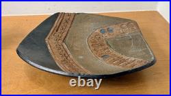 Joel Edwards California Studio Art Pottery Vessel Sculpture Bowl Tray Vtg Mcm