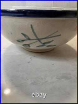 John B Taylor Louisville Stoneware Pottery Vintage Punch Bowl with 10 Mugs Set