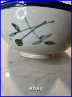 John B Taylor Louisville Stoneware Pottery Vintage Punch Bowl with 10 Mugs Set