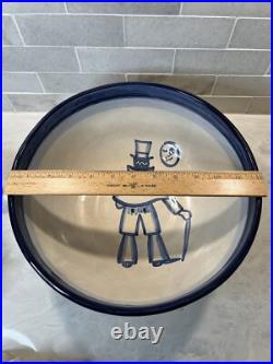 John B Taylor Louisville Stoneware Pottery Vintage Punch Bowl with 10 Mugs Set