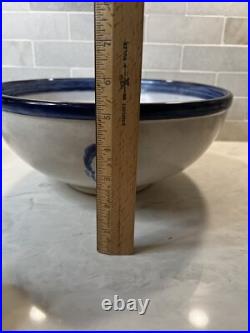 John B Taylor Louisville Stoneware Pottery Vintage Punch Bowl with 10 Mugs Set