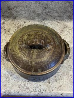 John Glick Plum Tree Pottery Lidded Pot Handles Stoneware Studio Art MCM Signed