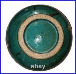 John Glick Plum Tree Pottery Vintage Handmade Bowl Teal/Aqua/Pink Hues