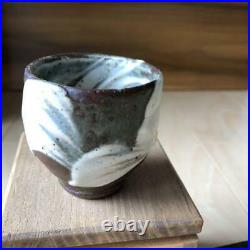 Ken Matsuzaki Ceramic Sake Wine Cup Japanese Pottery Bowl Antique Vintage withBox