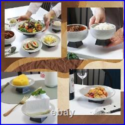 Korean Heel Meal bowl 12P Set for 2 People Handmade Pottery Ash Glaze Finish