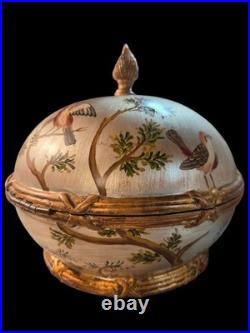 LARGE VINTAGE / ANTIQUE COVERED BOWL/Gorgeous, Near Perfect Cond