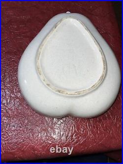 LARGE VINTAGE PEAR SHAPED DIVIDED DISH BOWL USA ART POTTERY 13 Long