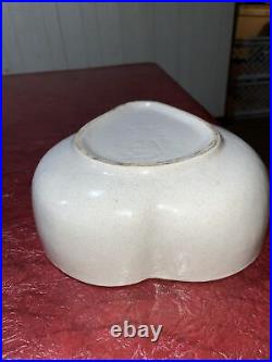 LARGE VINTAGE PEAR SHAPED DIVIDED DISH BOWL USA ART POTTERY 13 Long
