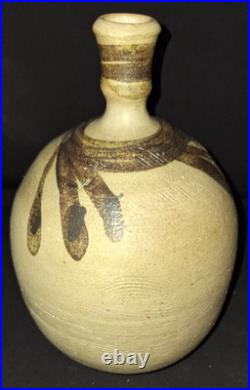 LARGE VTG MCM POTTERY SHACK LAGUNA BEACH SIGNED 9.25 STONEWARE VASE 1960s