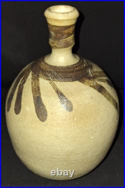 LARGE VTG MCM POTTERY SHACK LAGUNA BEACH SIGNED 9.25 STONEWARE VASE 1960s