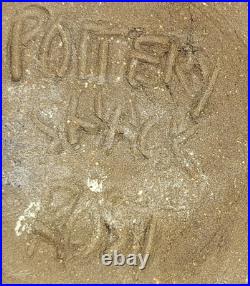 LARGE VTG MCM POTTERY SHACK LAGUNA BEACH SIGNED 9.25 STONEWARE VASE 1960s LARGE VTG MCM POTTERY SHACK LAGUNA BEACH SIGNED 9.25 STONEWARE VASE 1960s