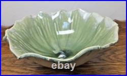 Large 15 Pottery Bowl Green Vintage Made in USA Zion Natl Park Salad Stamped