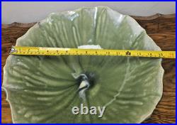 Large 15 Pottery Bowl Green Vintage Made in USA Zion Natl Park Salad Stamped