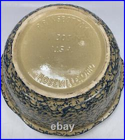 Large 15 Vintage Spongeware Mixing Bowl Roseville Robinson Ransbottom Pottery