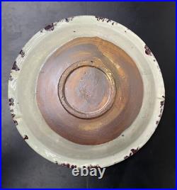 Large 20 Monumental Studio Pottery Bowl starburst Union Jack inspired