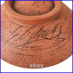 Large Art Pottery Bowl Signed Mitch Yung Ceramics Centerpiece Decor Vintage USA