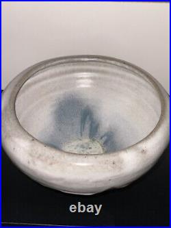 Large Ash Glazed Decorative Bowl Signed B Sabo