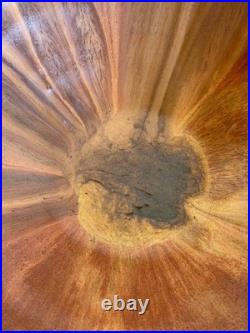 Large Brown Drip Glaze Ceramic Bowl 1960s Mid-Century Modern