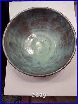 Large Early 1949 Harding Black Pottery Bowl