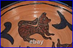 Large Intact Ancient Central Asian Islamic Khorasan Glazed Ceramic pottery Bowl