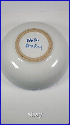 Large MA Hadley Pottery Stoneware Serving Bowl, 11.7 Inch, Retired