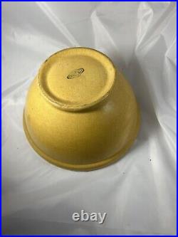Large Pacific Pottery Yellow-Ware mixing bowl 1920's heavy 11 wide 5.75H Rare