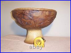 Large Unusual Vintage Mid-Century Studio Pottery Centerpiece Punch Bowl