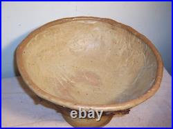 Large Unusual Vintage Mid-Century Studio Pottery Centerpiece Punch Bowl