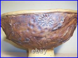 Large Unusual Vintage Mid-Century Studio Pottery Centerpiece Punch Bowl