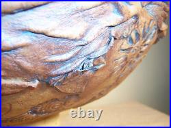Large Unusual Vintage Mid-Century Studio Pottery Centerpiece Punch Bowl