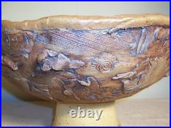 Large Unusual Vintage Mid-Century Studio Pottery Centerpiece Punch Bowl