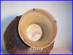 Large Unusual Vintage Mid-Century Studio Pottery Centerpiece Punch Bowl