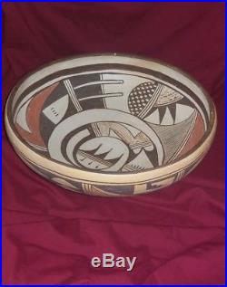 Large Vintage HOPI Open Bowl Pottery by Patricia Honie