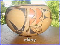Large Vintage Hopi Indian Pottery Bowl By Vivian Shula