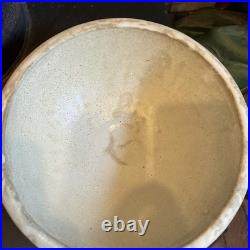Large Vintage Studio Pottery Bowl Rustic Stoneware 9.5 Heavy Signed