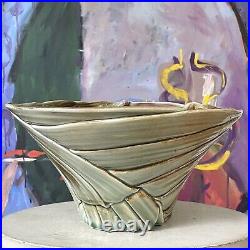 Large Vintage Studio Pottery Glazed Serving Bowl (ca. 1980, Signed)