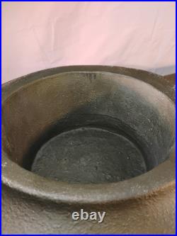 Large Vintage circa-1960s Arts & Crafts Hand Formed Art Pottery Bowl Matte Green