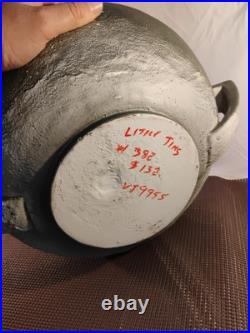 Large Vintage circa-1960s Arts & Crafts Hand Formed Art Pottery Bowl Matte Green