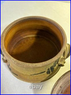 Large pottery Bowl signed Vintage