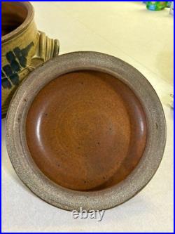 Large pottery Bowl signed Vintage