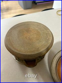 Large pottery Bowl signed Vintage