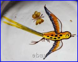 Late 18th-early 19th C Antique French Quimper Hand Dec. Figurative Ceramic Bowl