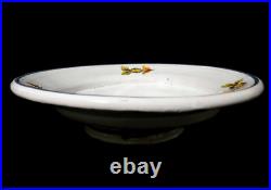 Late 18th-early 19th C Antique French Quimper Hand Dec. Figurative Ceramic Bowl