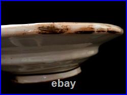 Late 18th-early 19th C Antique French Quimper Hand Dec. Figurative Ceramic Bowl