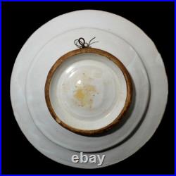 Late 18th-early 19th C Antique French Quimper Hand Dec. Figurative Ceramic Bowl