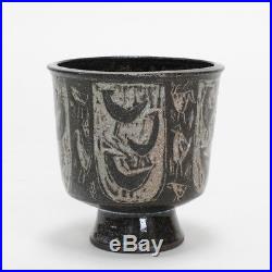 Laura Andreson Ceramic Glazed Bowl Cressey Eames Era Pottery Vintage Modern Bird